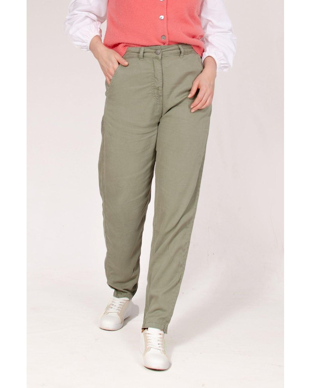 Secret Label Natural Tencel Taper Leg Trousers