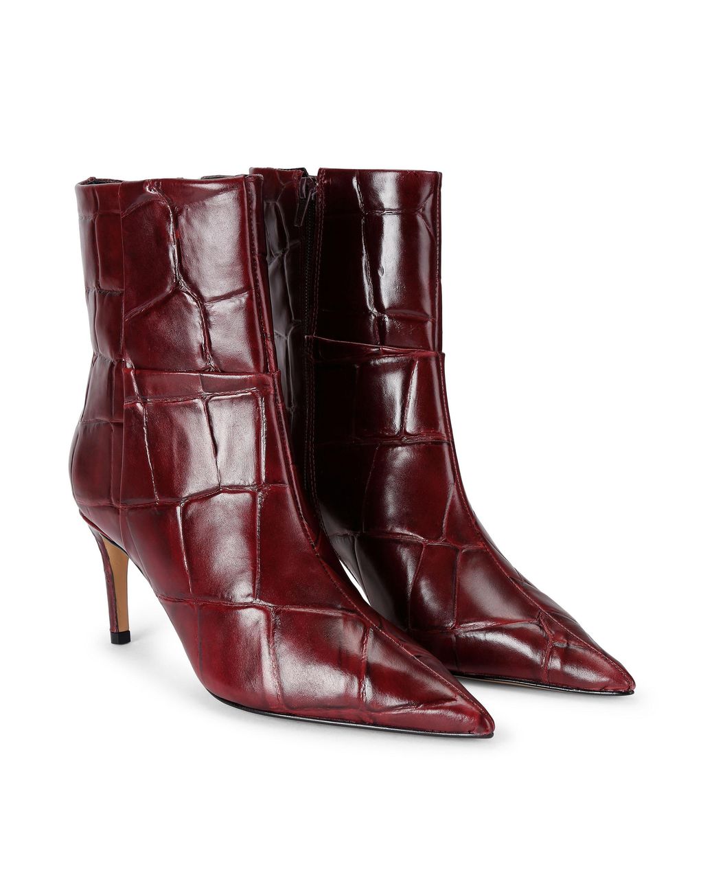 KG by Kurt Geiger Brown Leather Strict Ankle Boots