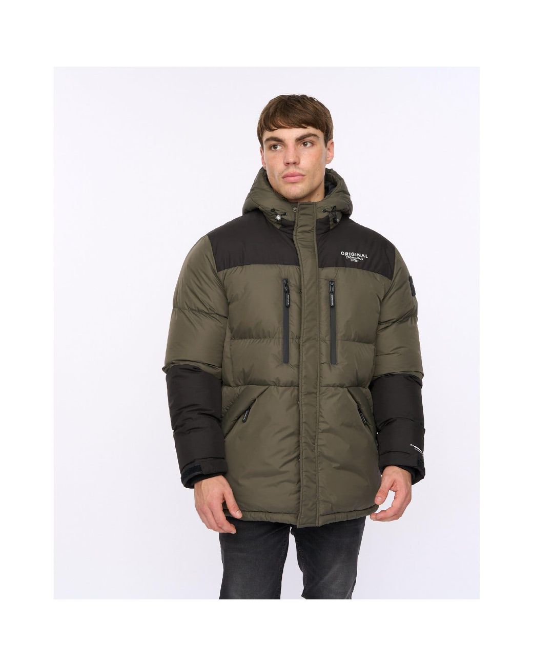 Crosshatch Brown Squadage Panel Jacket for men
