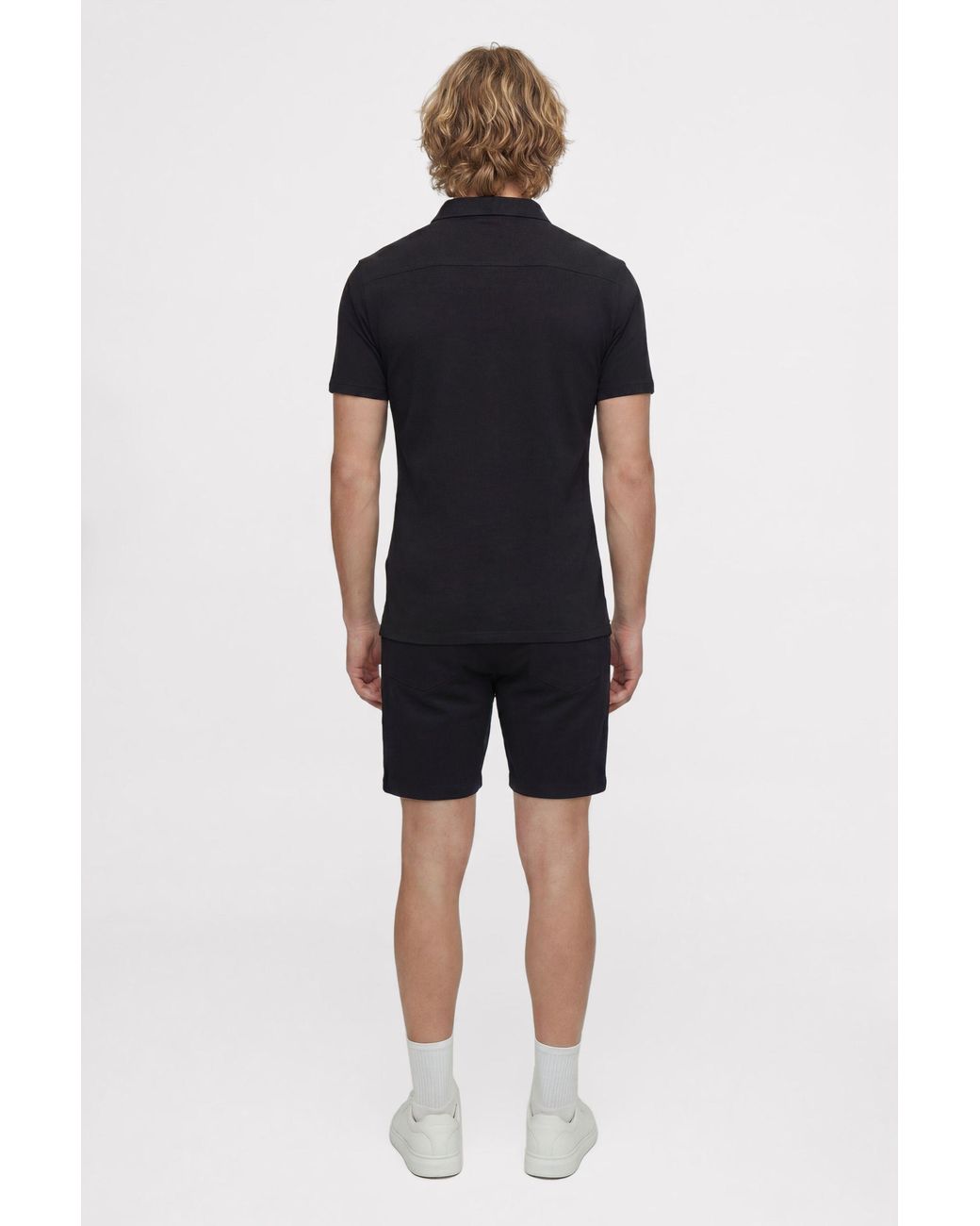 BoohooMAN Black Short Sleeve Muscle Fit Jersey Shirt for men