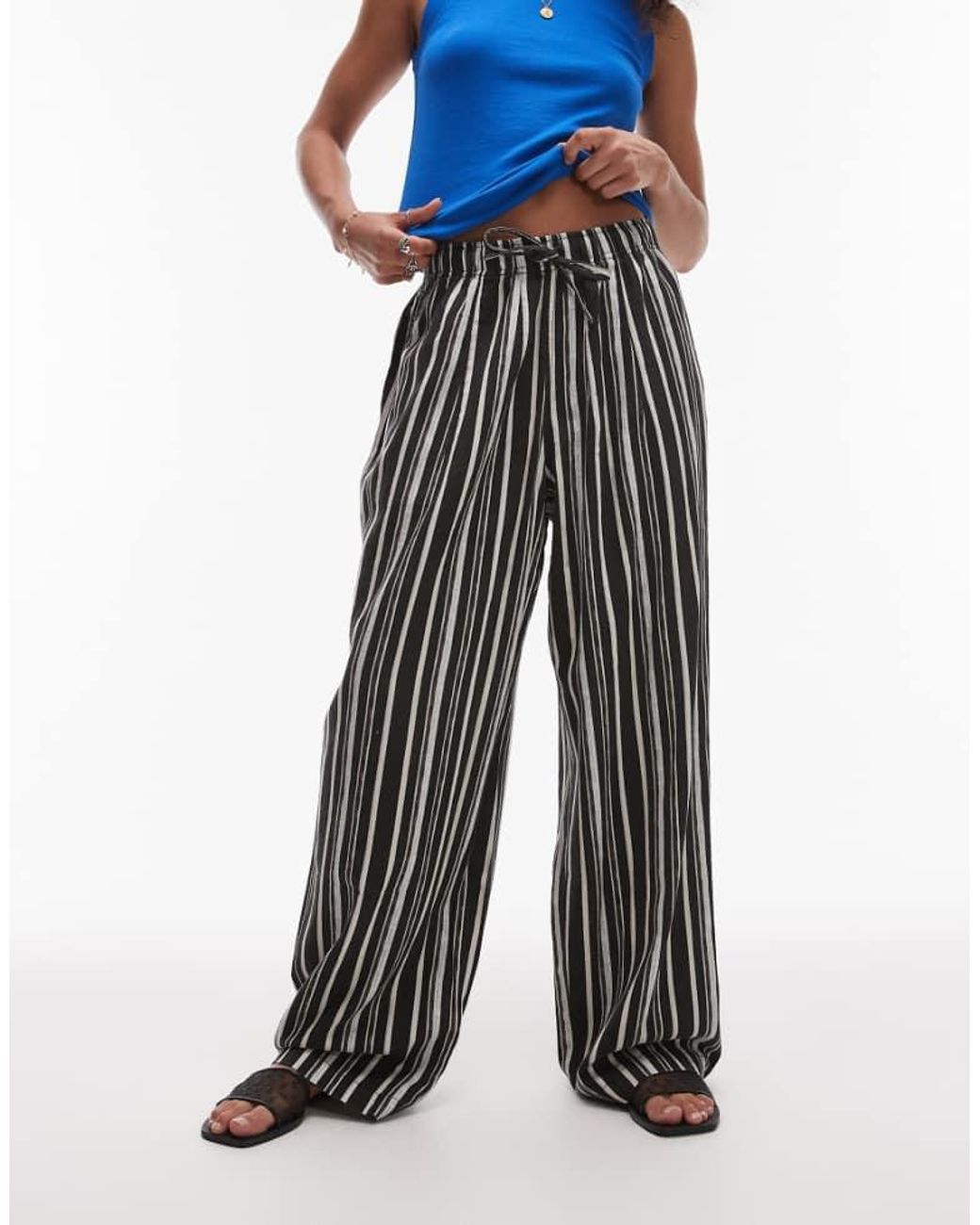 TOPSHOP Multicolor Linen Balloon Trouser