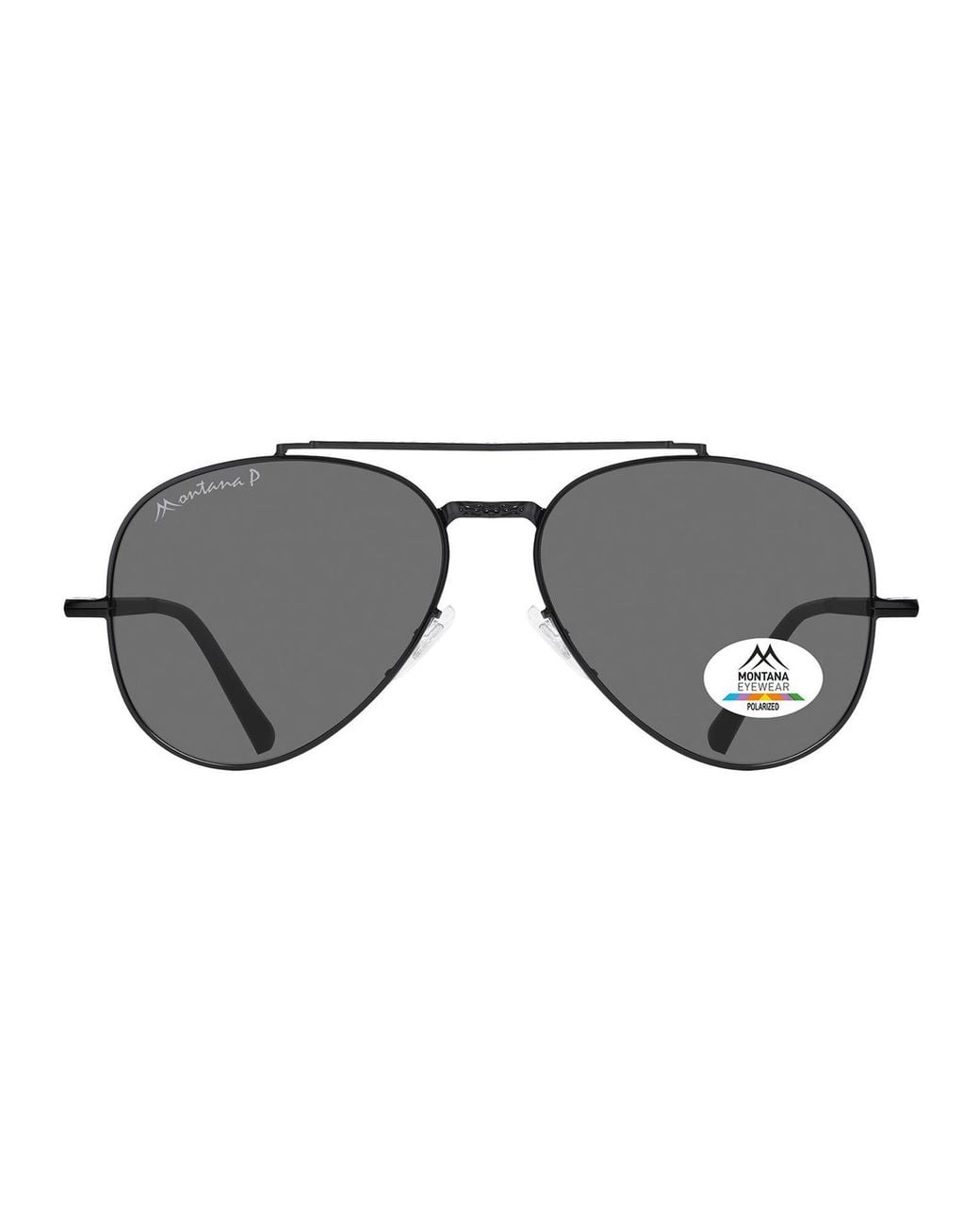 Montana Gray Aviator Shiny Smoke Polarized Mp185 Metal