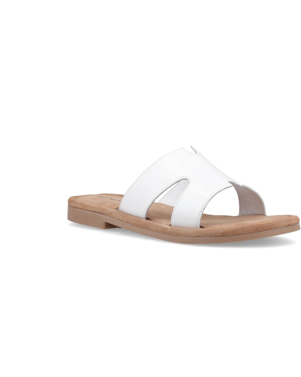 Hush Puppies White Azalea Leather Sandals