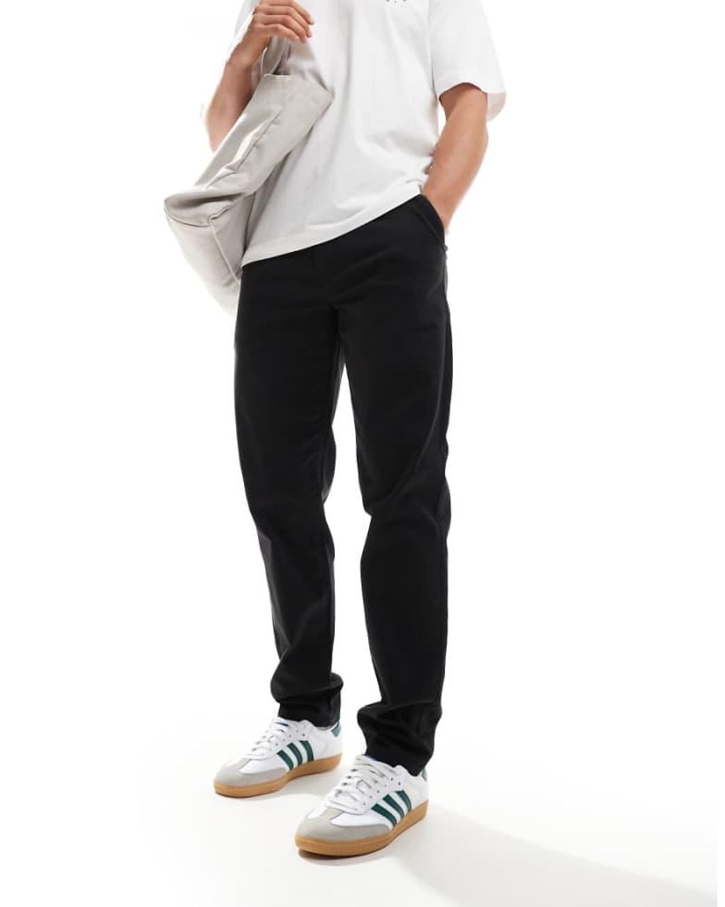 Farah Black Norwood Regular Fit Chino Trousers for men