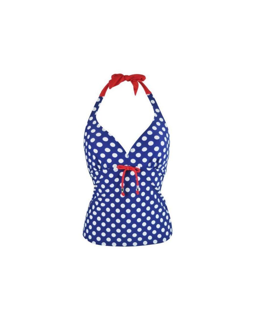 Pour Moi Blue Starboard Halterneck Tankini Top