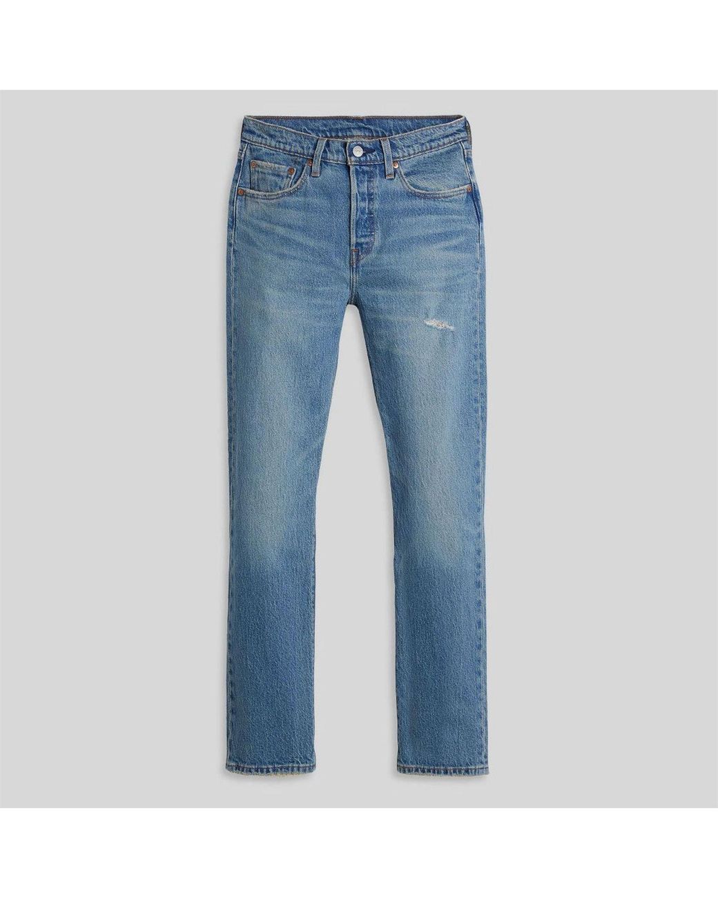 Levi's Blue Levi's 501 Straight Leg Five Pocket Jeans