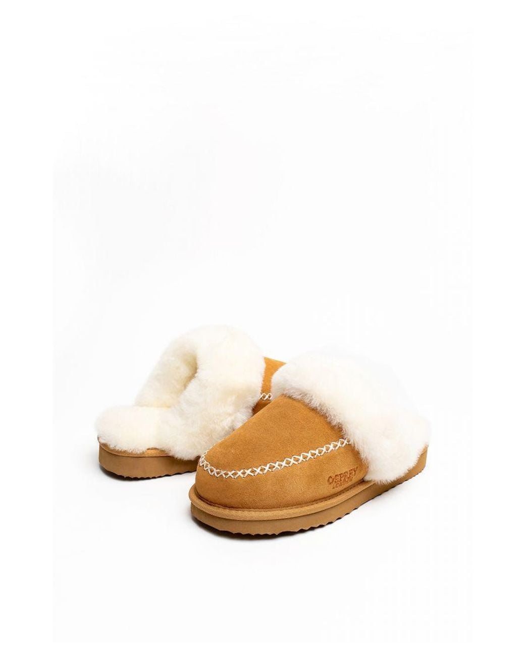 Osprey Natural 'The Celeste' Suede Slipper Rubber