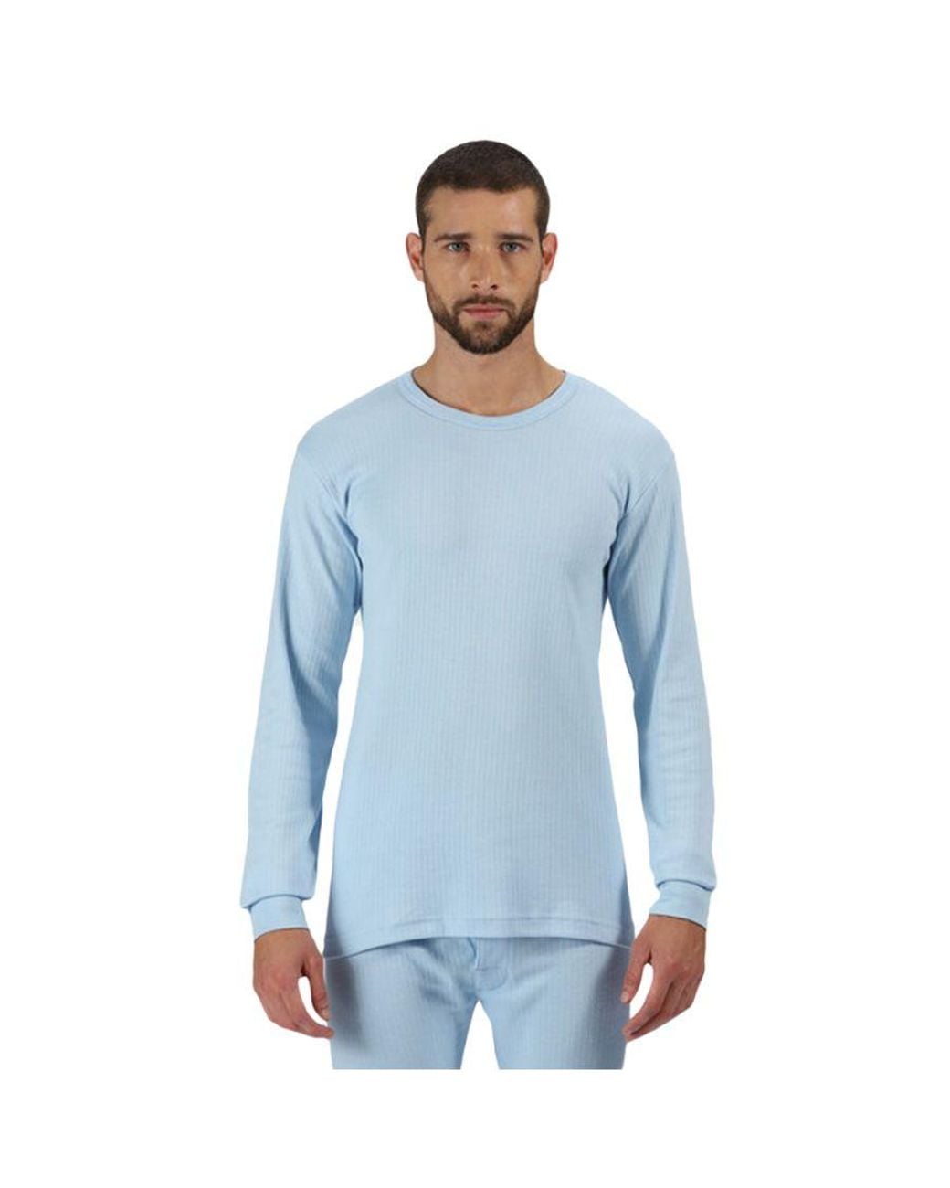 Regatta Blue Thermal Underwear Long Sleeve Vest Top for men