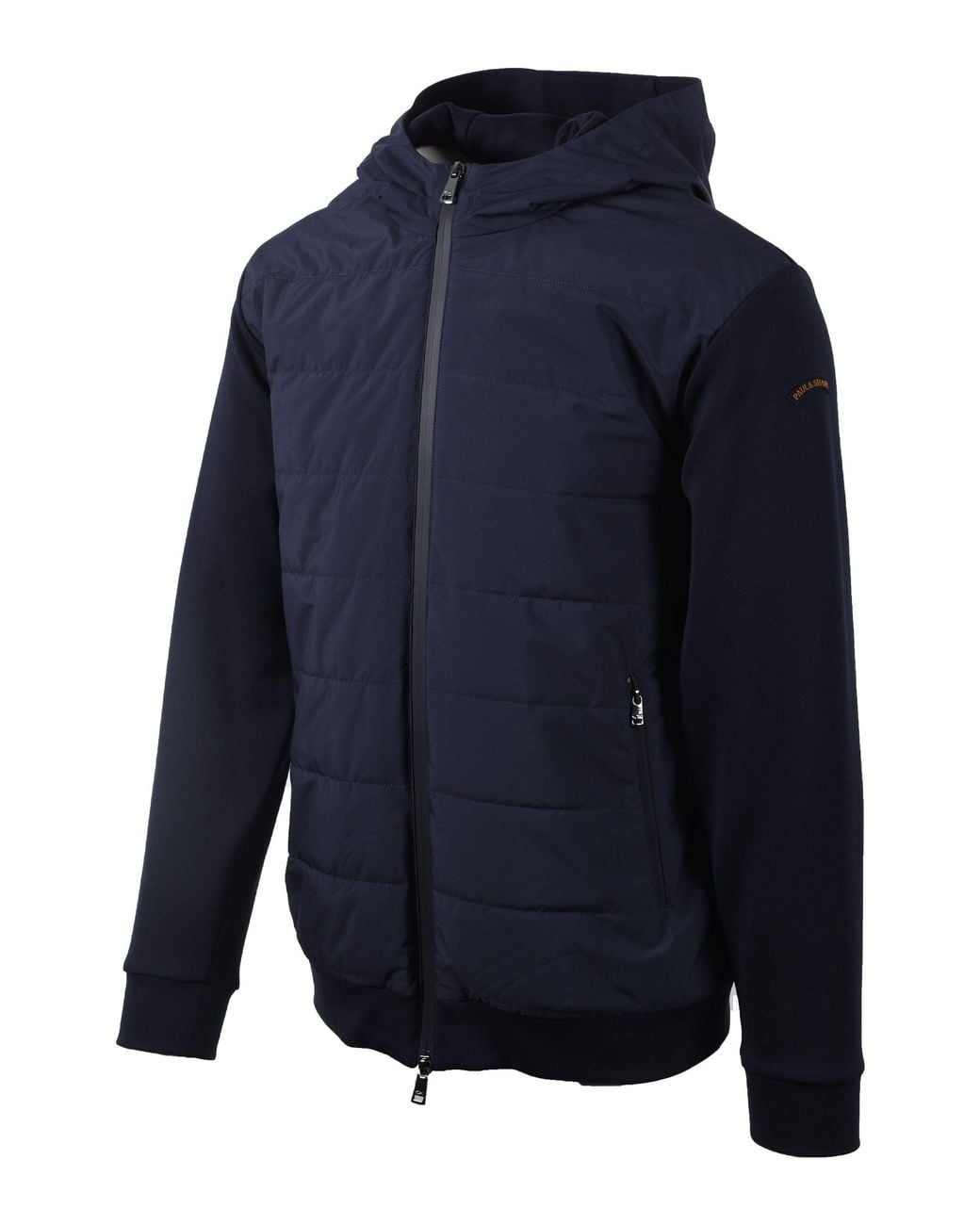 Paul & Shark Blue Full Zip Hybrid Jacket Cotton for men