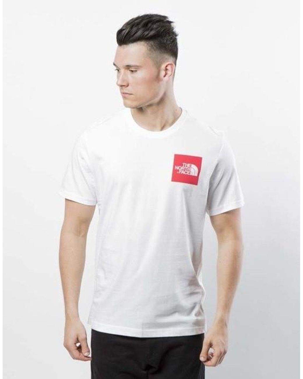 The North Face White Fine Short Sleeve T Shirt/ Cotton for men