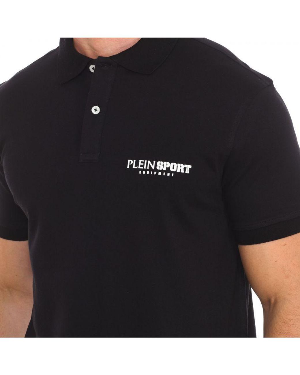 Philipp Plein Black Pips500 Short Sleeve Polo for men
