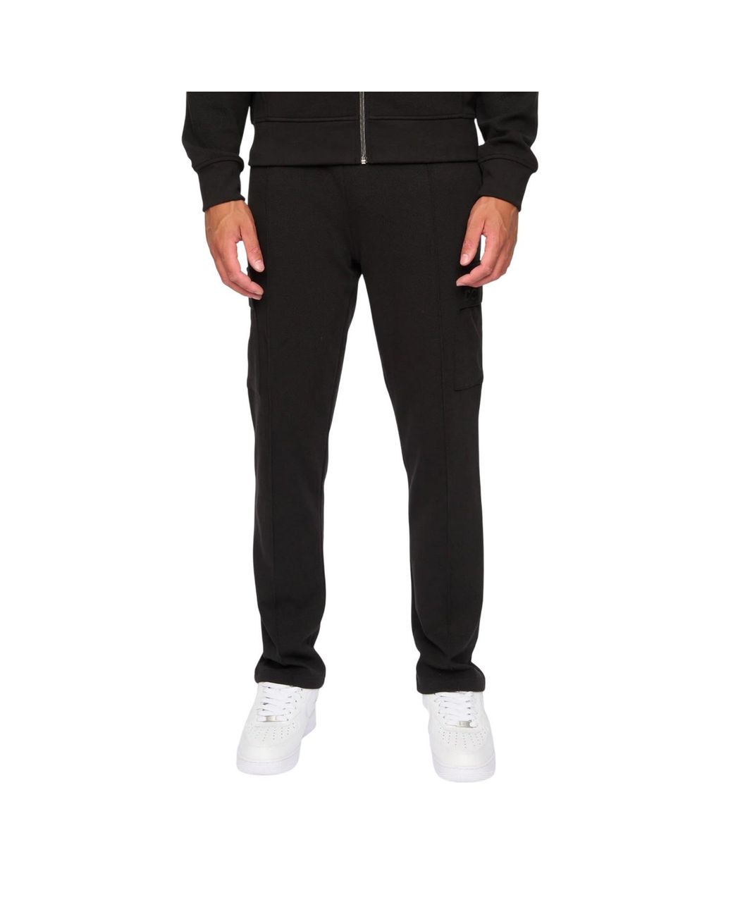 Duck and Cover Black Optimus Combat Jogging Bottoms for men