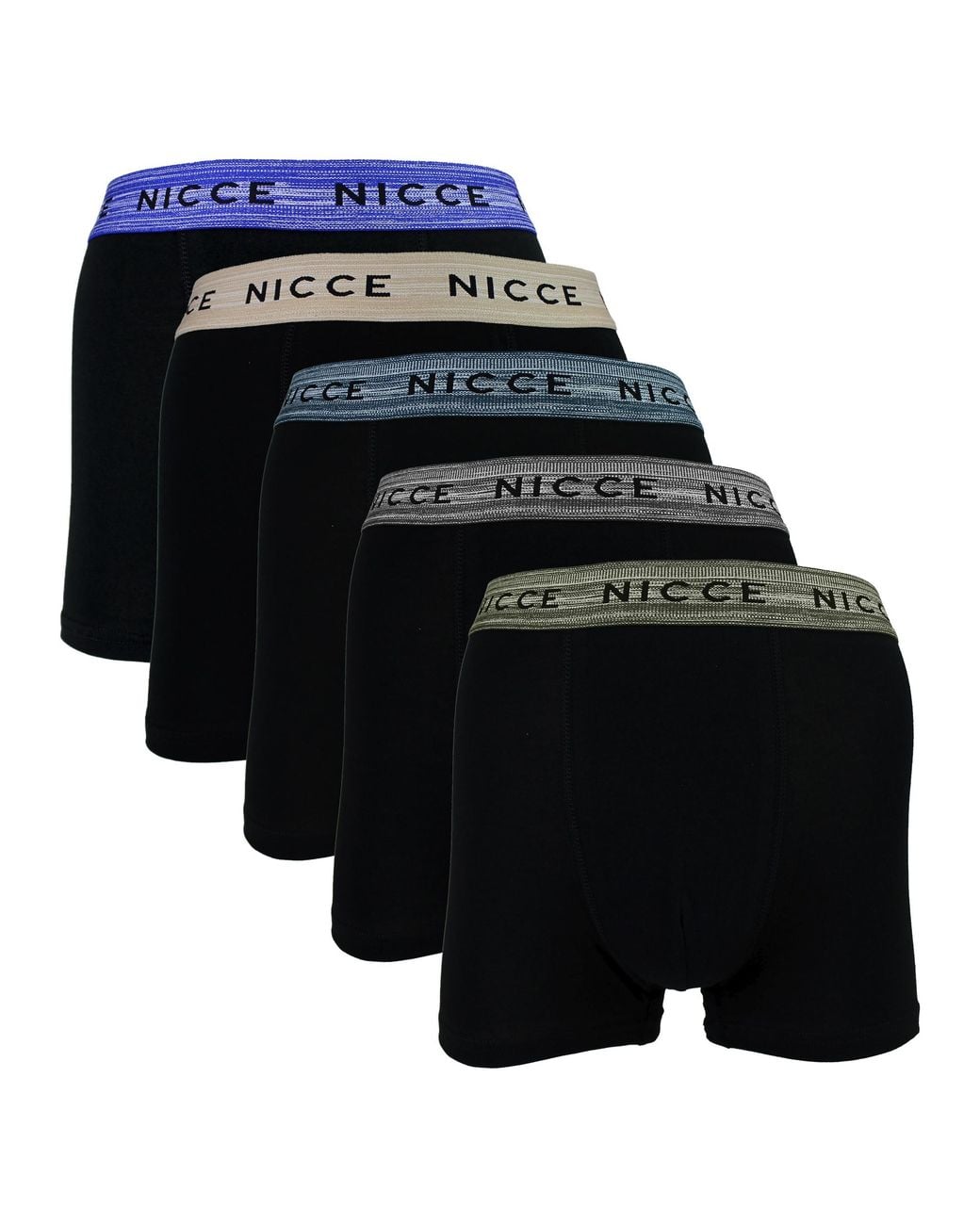 Nicce London Black 5 Pack Boxers Addre for men