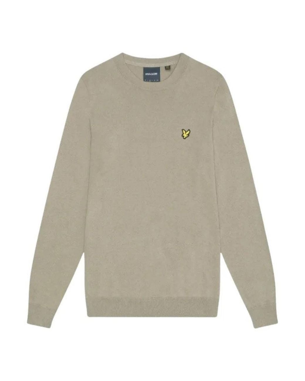 Lyle & Scott Gray Crew Neck Sage Uniform Pull Over Jumper for men