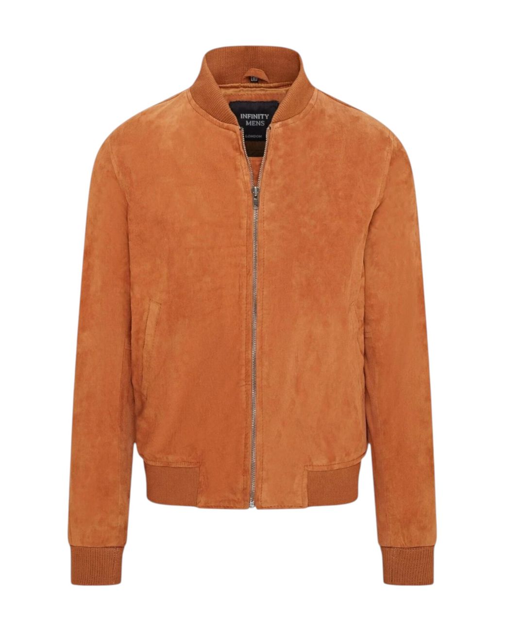 Infinity Leather Brown Goat Suede Ma-1 Bomber Jacket-North for men