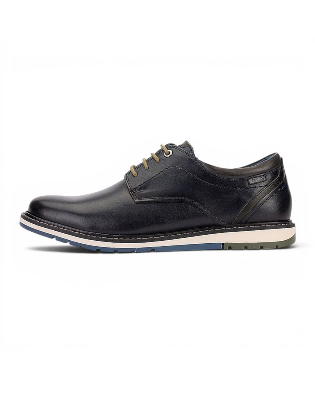 Pikolinos Black Leather Lace-Up Smart Shoes for men