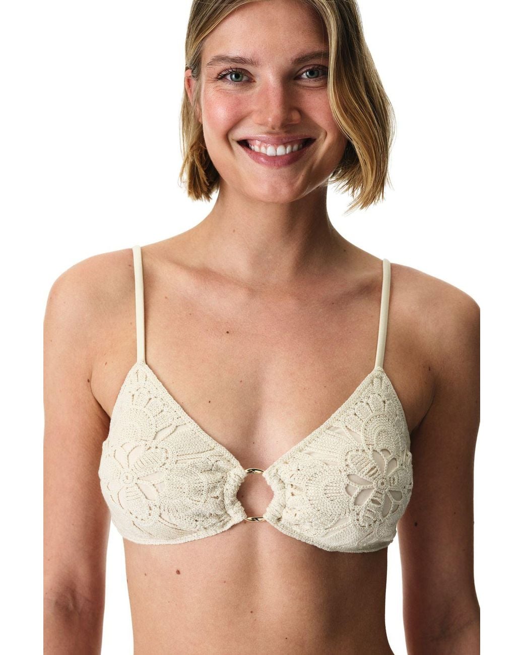 Penti Natural Rosaldi Crochetta Hot Openwork Pattern Bikini Top
