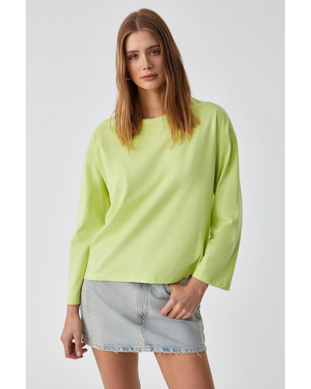 Grimelange Green Oversized Crew Neck T-Shirt