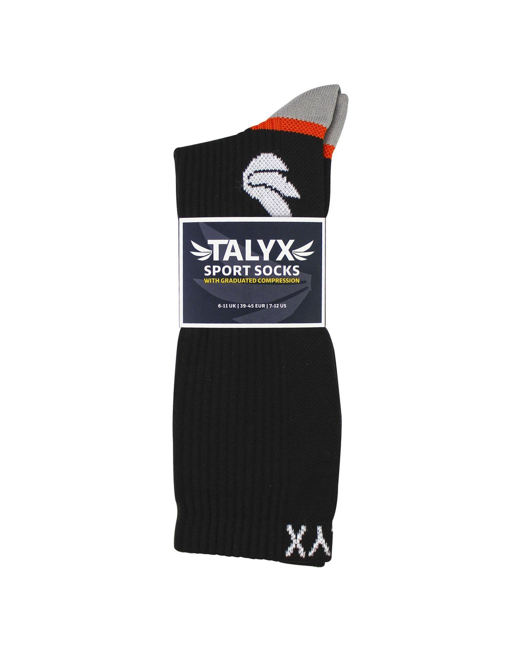 Talyx Black Compression Sports Socks for men