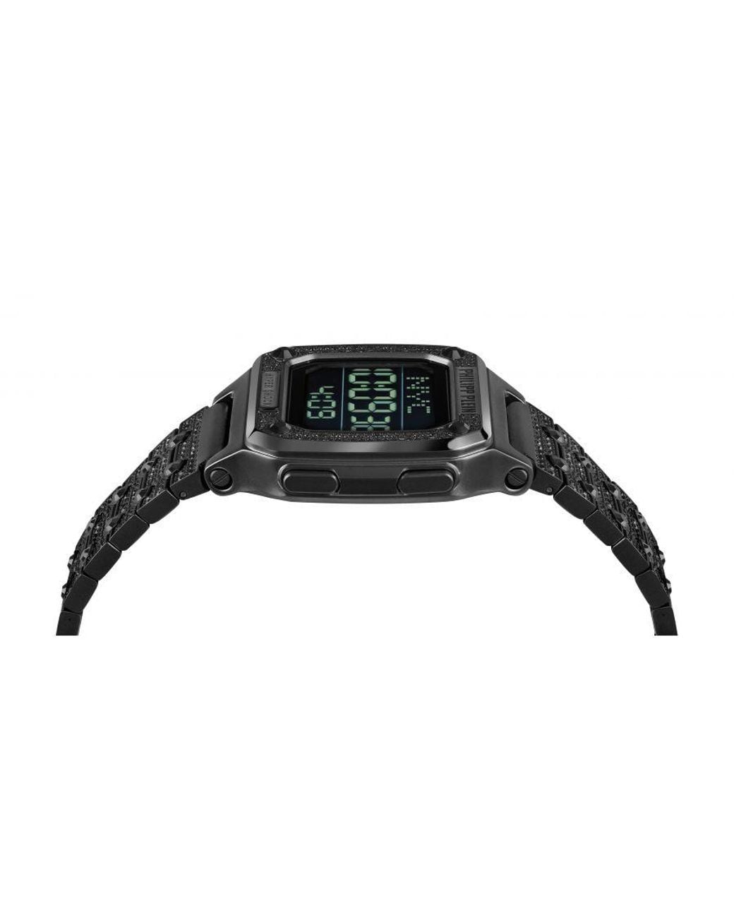 Philipp Plein Black Hyper $Hock Watch Pwhaa1421 Stainless Steel