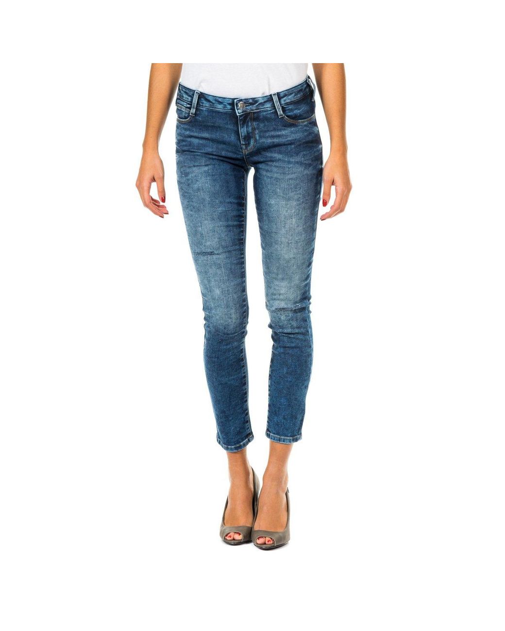 Met Blue Long Jean Pants With Narrow Cut Hems 10Db50282