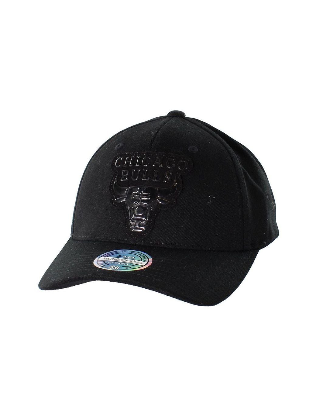 Mitchell & Ness Black Chicago Bulls Flexfit Cap for men
