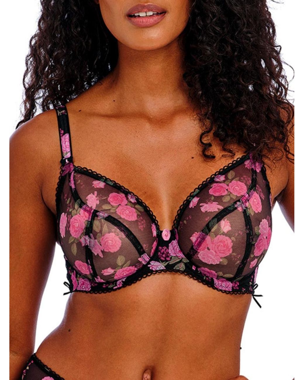 Freya Red Rose Blossom Plunge Bra