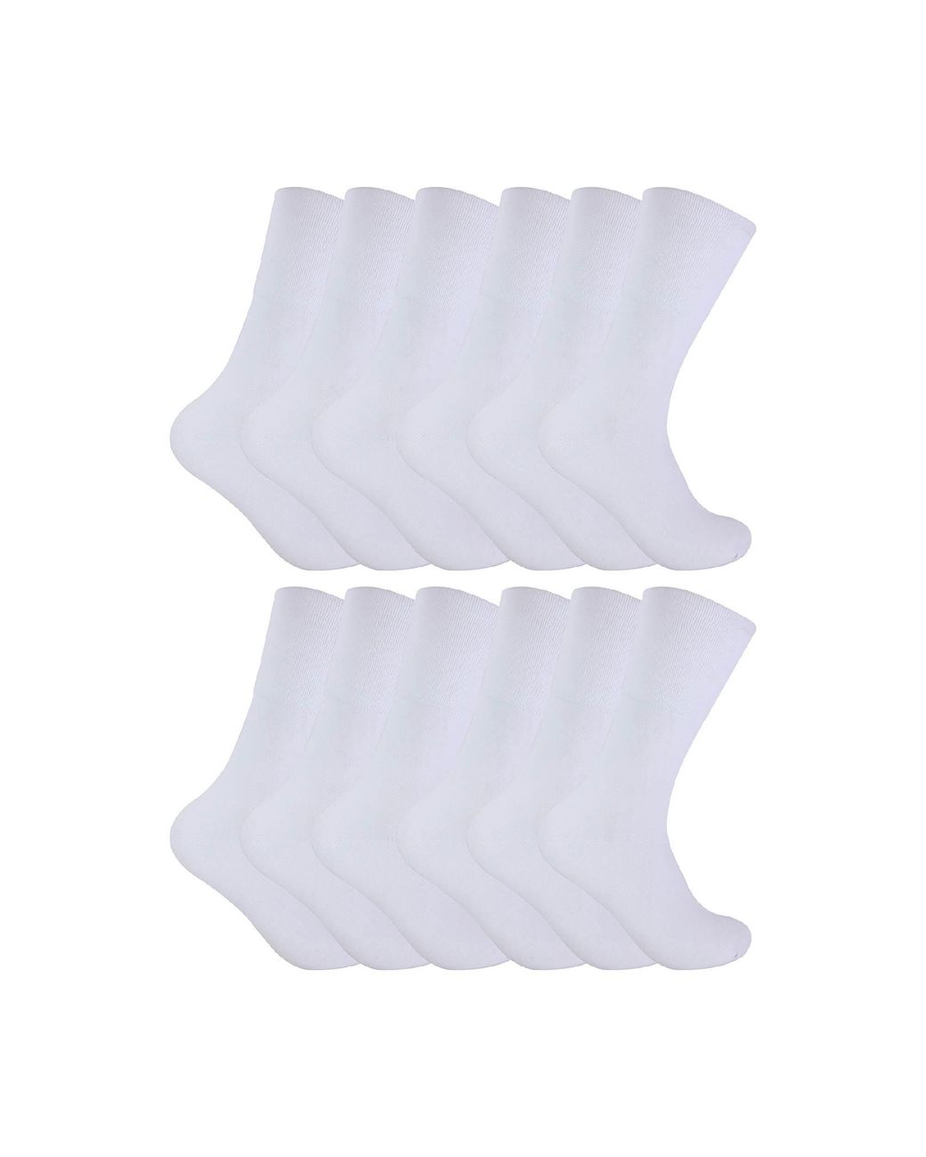 Sock Snob White Thin Non Elastic Thermal Diabetic Socks For for men