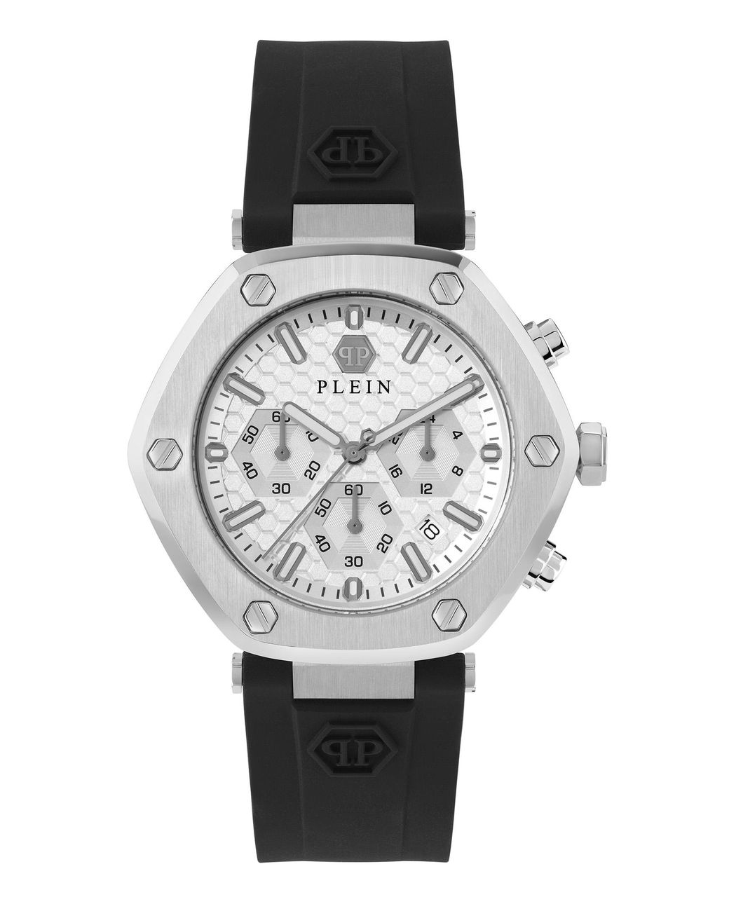 Philipp Plein Black The Hexagon Chrono Watch Pwzba0123 Silicone for men