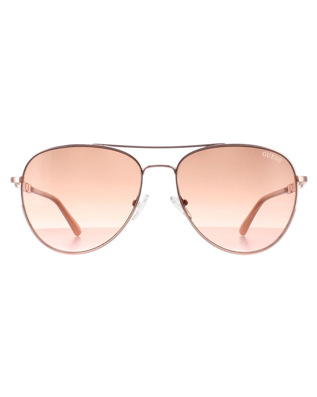 Guess Brown Aviator Shiny Rose Gradient Gf6143 Metal