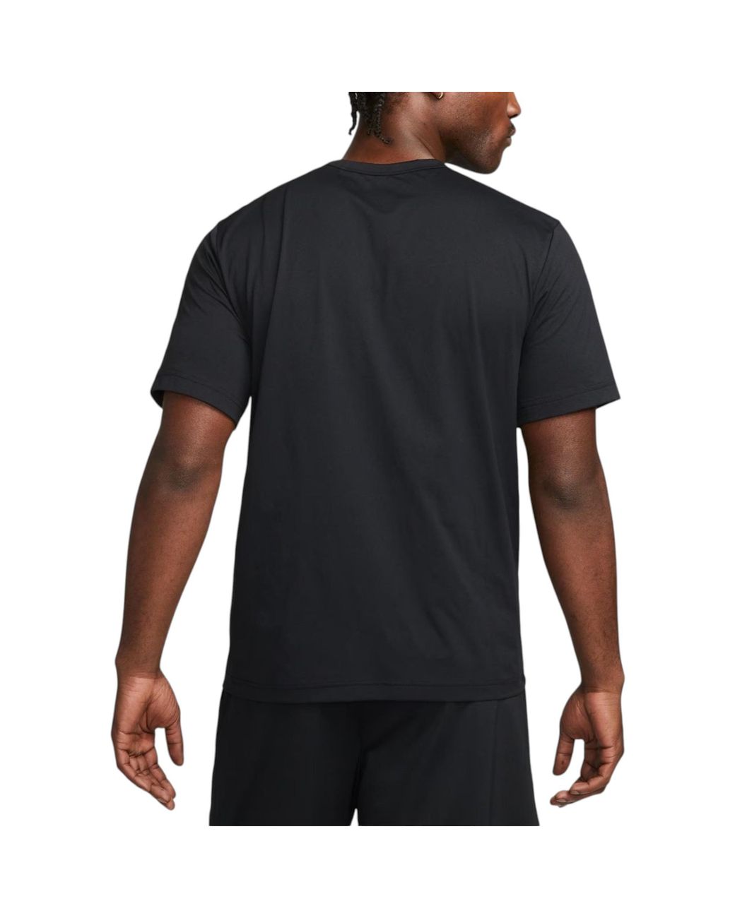 Nike Black T-Shirt Dri Fit Dv9839 Athletic Sportswear Cotton Crew Neck Soft Top for men