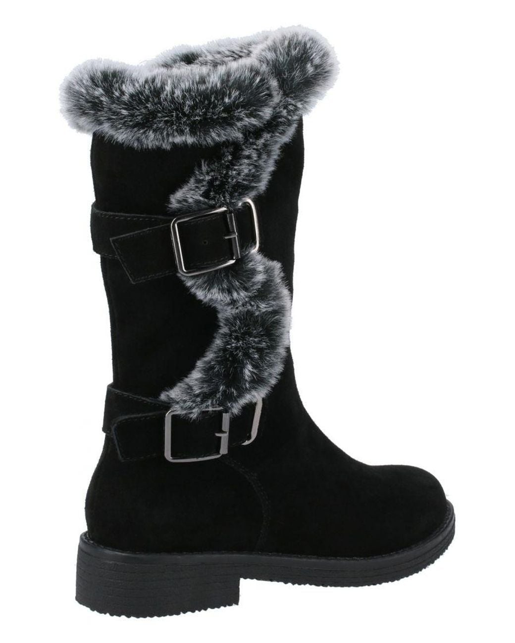 Hush Puppies Black Megan Ladies Mid Boots