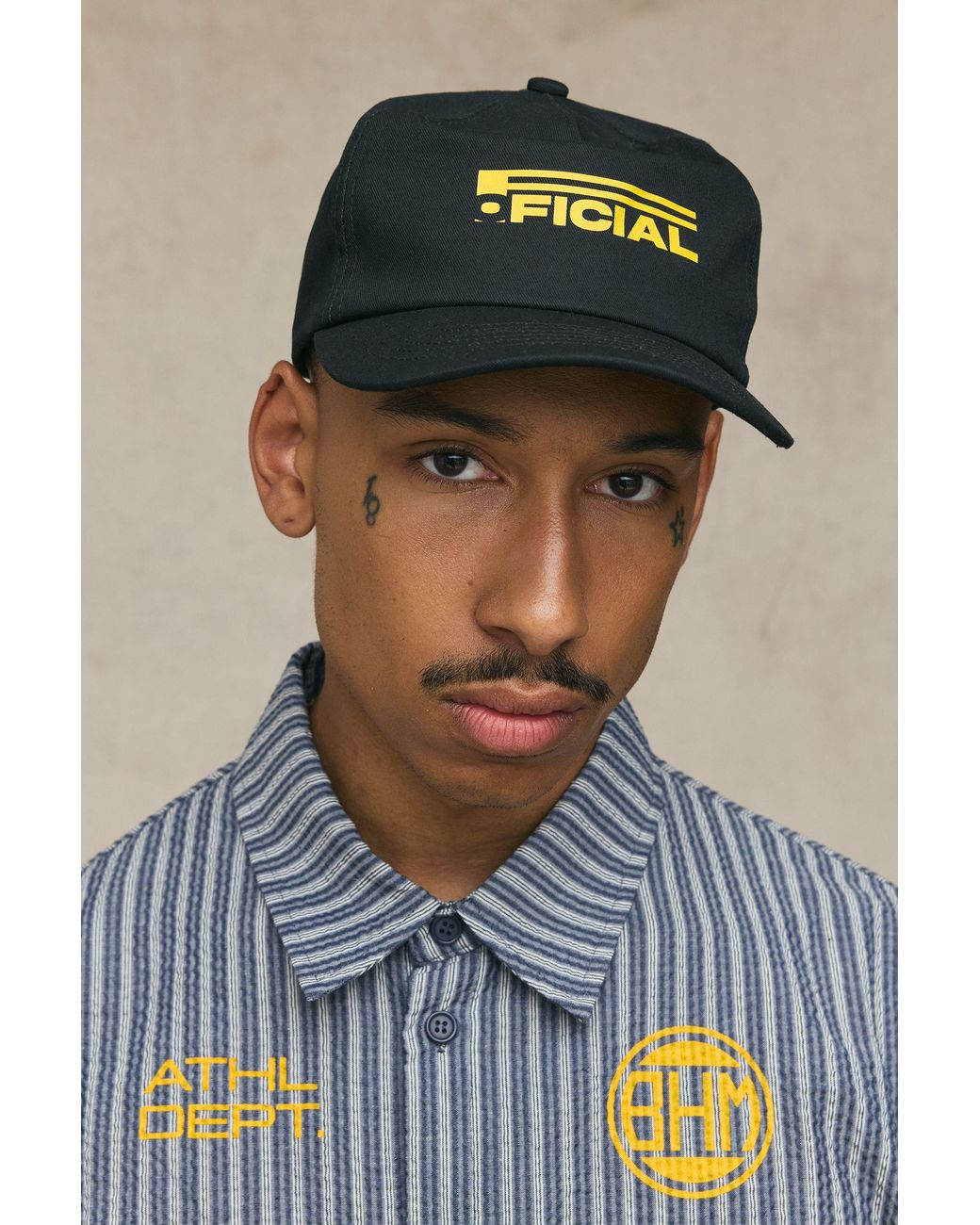 BoohooMAN Blue 5 Panel Racing Cap for men