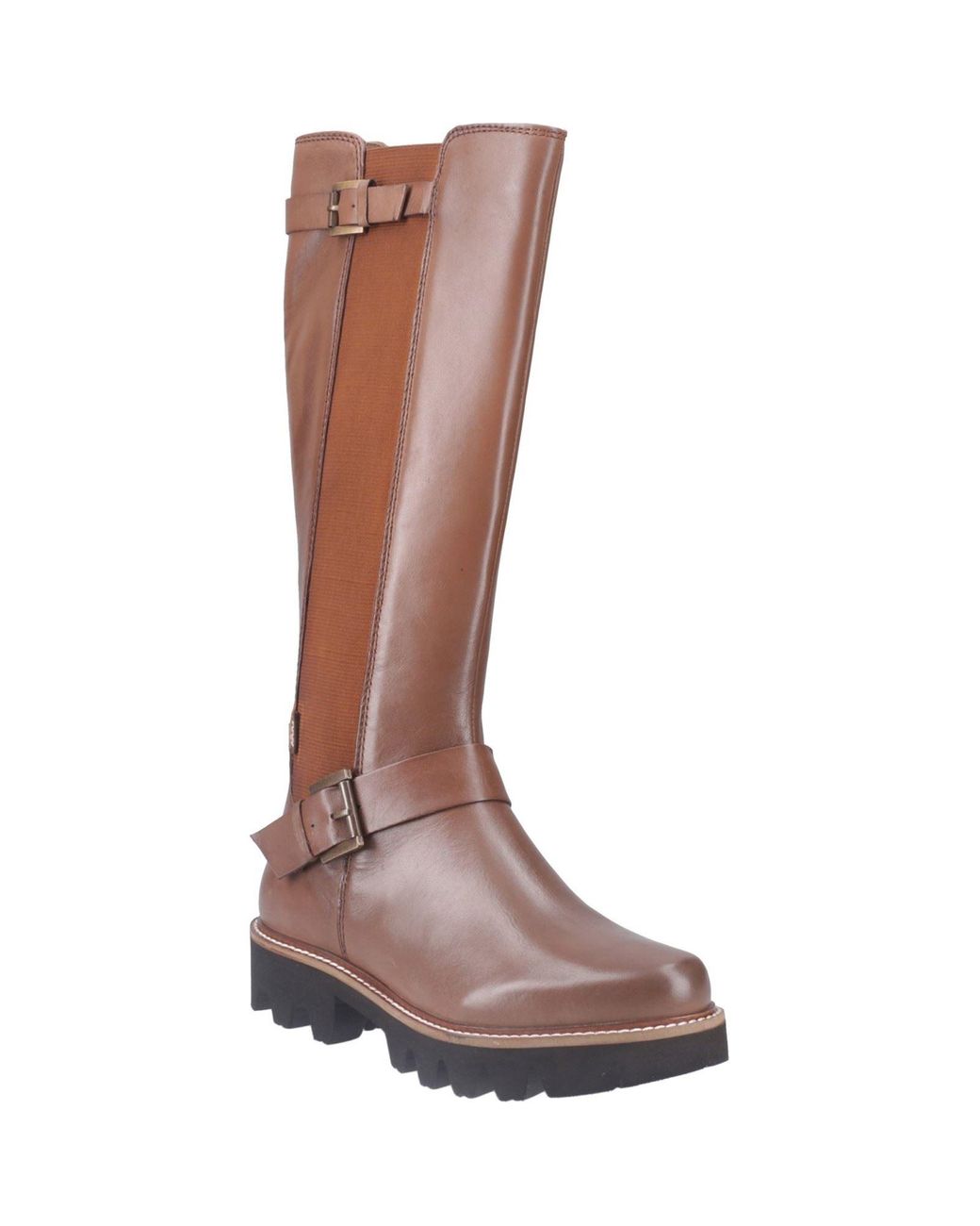 Pod Brown Aleena Leather/Textile Boots