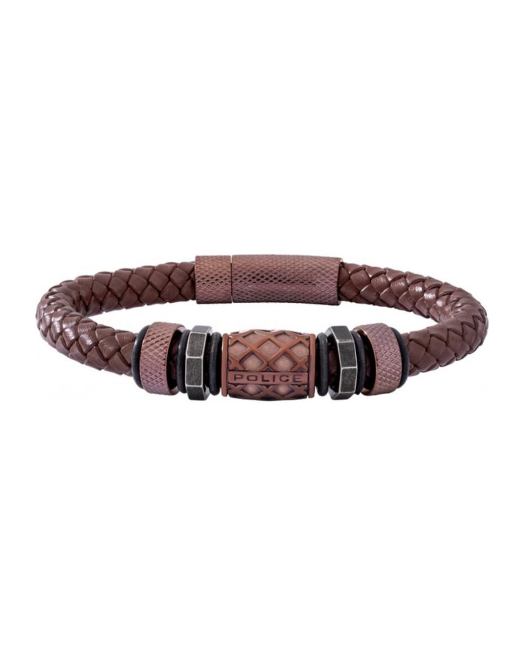 Police Brown Pj26458Blc-02 Bracelet for men