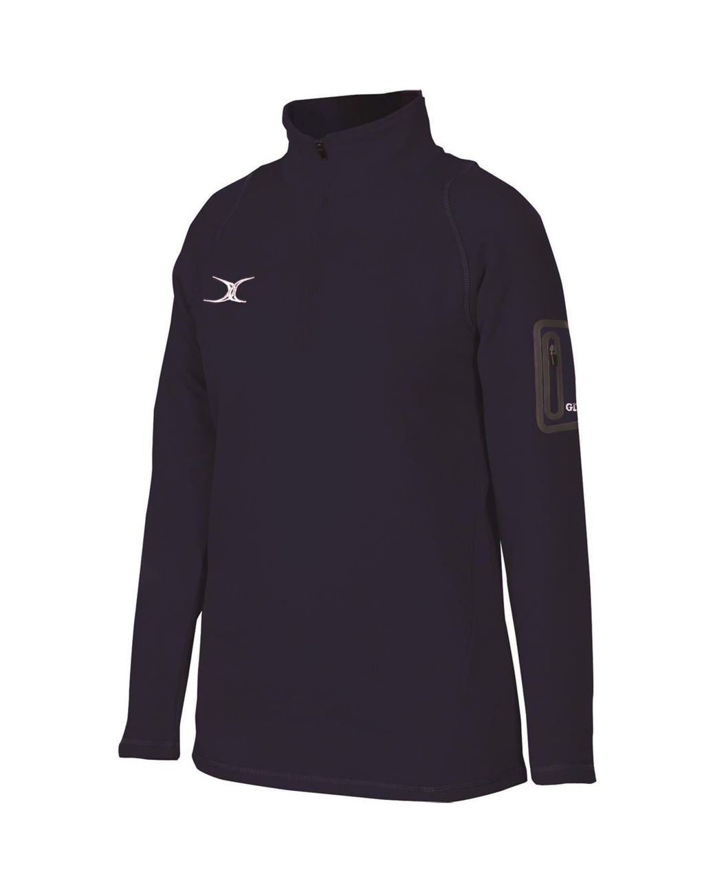 Gilbert Blue Zip Neck Raglan Sleeve Fleece Sweatshirt