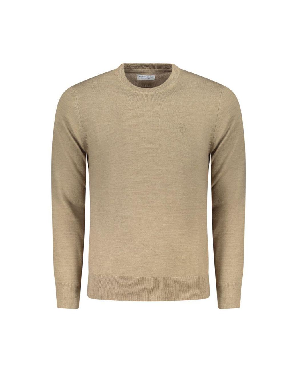 North Sails Natural Wool Knit Crew Neck Sweater for men