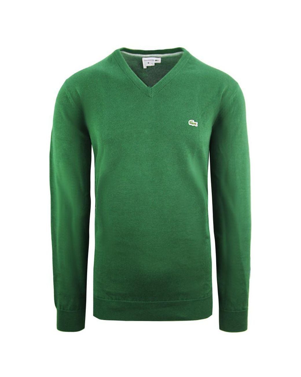 Lacoste Cotton Green Sweater for Men | Lyst UK