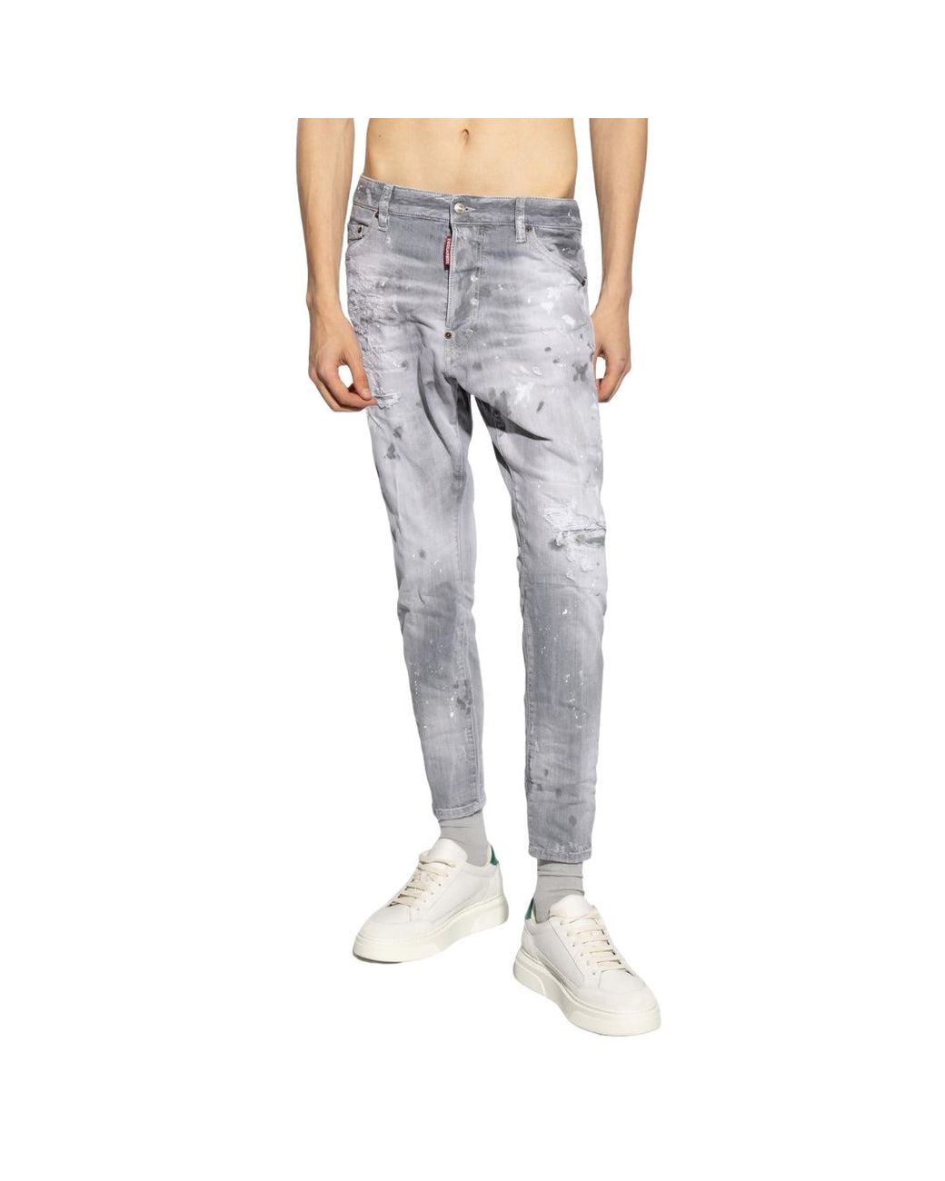 DSquared² Gray Light Skater Jeans Cotton for men
