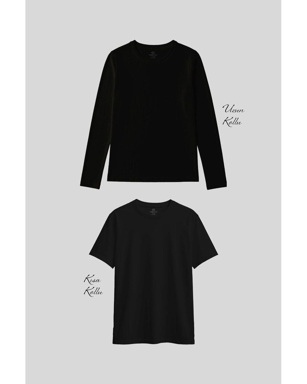 TOMMY LIFE Black Cotton Elastane T-Shirt