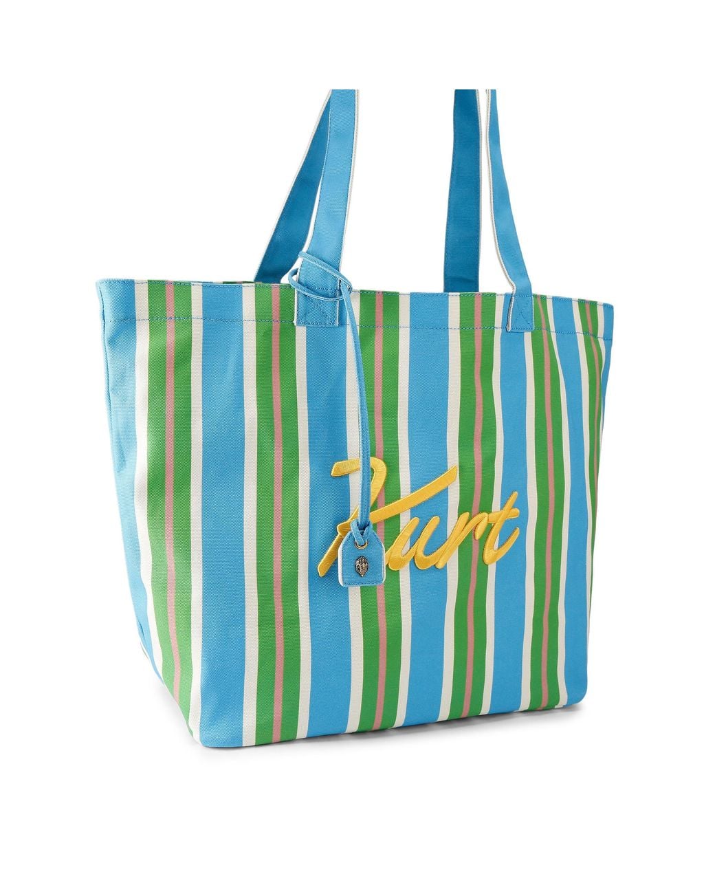 Kurt Geiger Blue Canvas Kc Lg Shopper Bag
