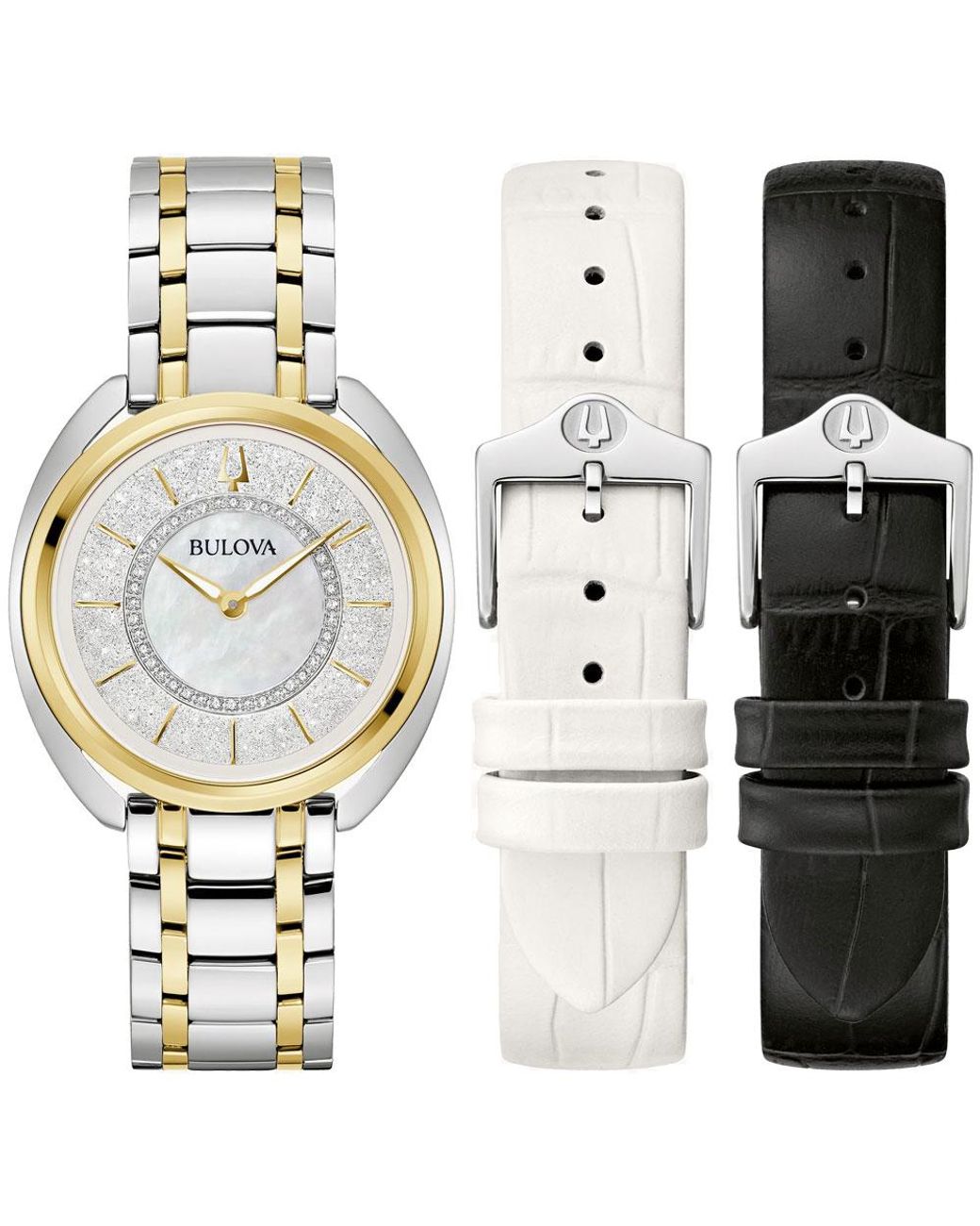 Bulova White Duality Watch 98X134 Stainless Steel (Archived)