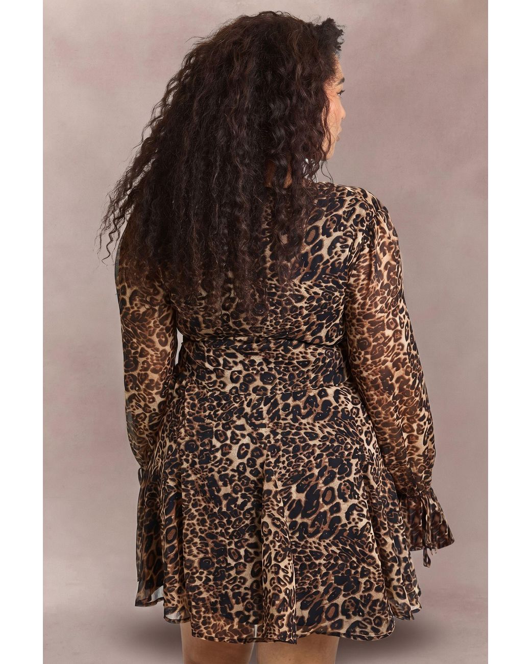 Boohoo Brown Plus Cinched Skater Dress