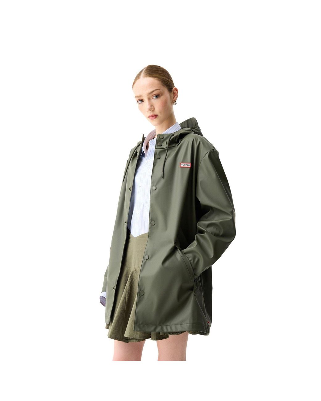 Hunter Green Jo Parka Rain Jacket