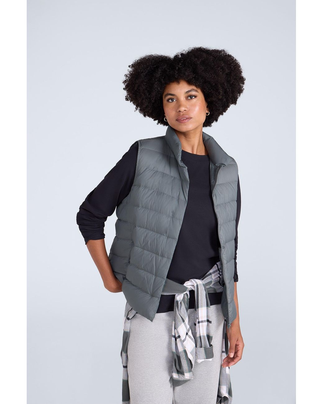 Mountain Warehouse Black Lightweight Down Gilet Water Resistant Sleeveless Body Warmer Jacket Polyamide