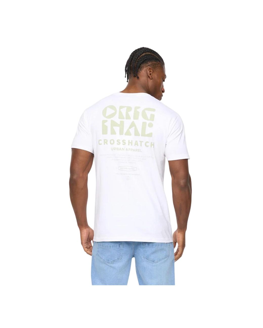 Crosshatch White Wellmoores T-Shirt Cotton for men