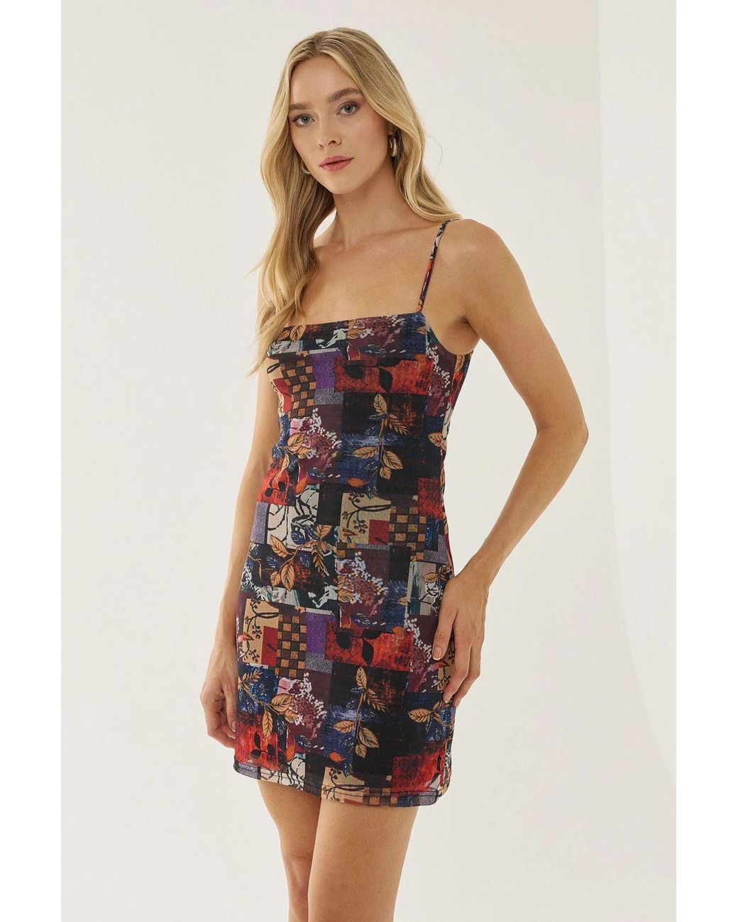 Hiccup Multicolor Patterned Mini Dress