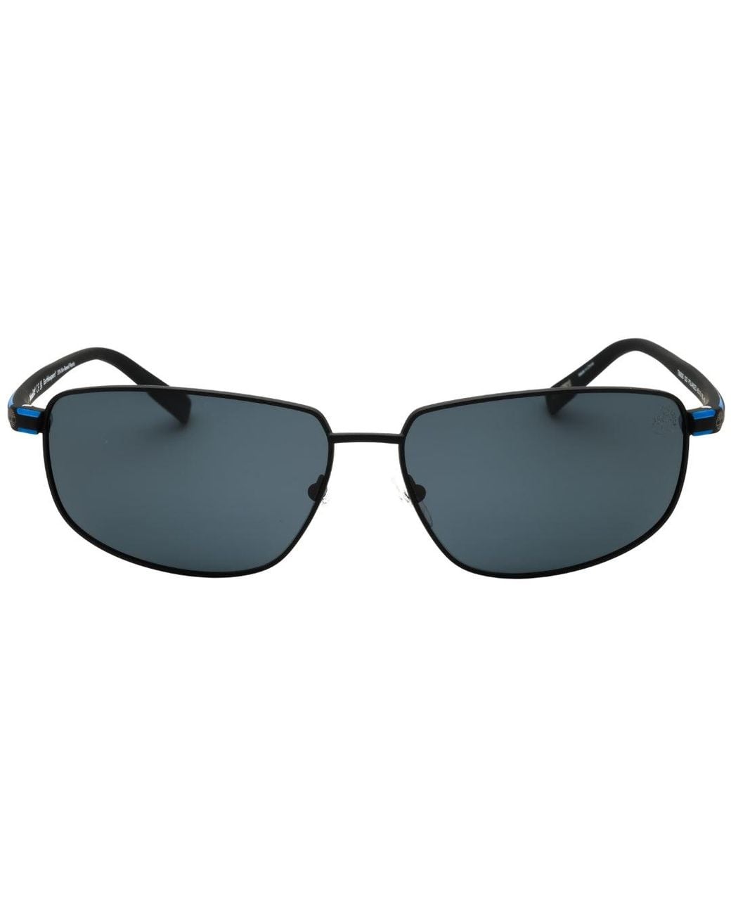 Timberland Blue Matte Polarized Sunglasses Metal for men