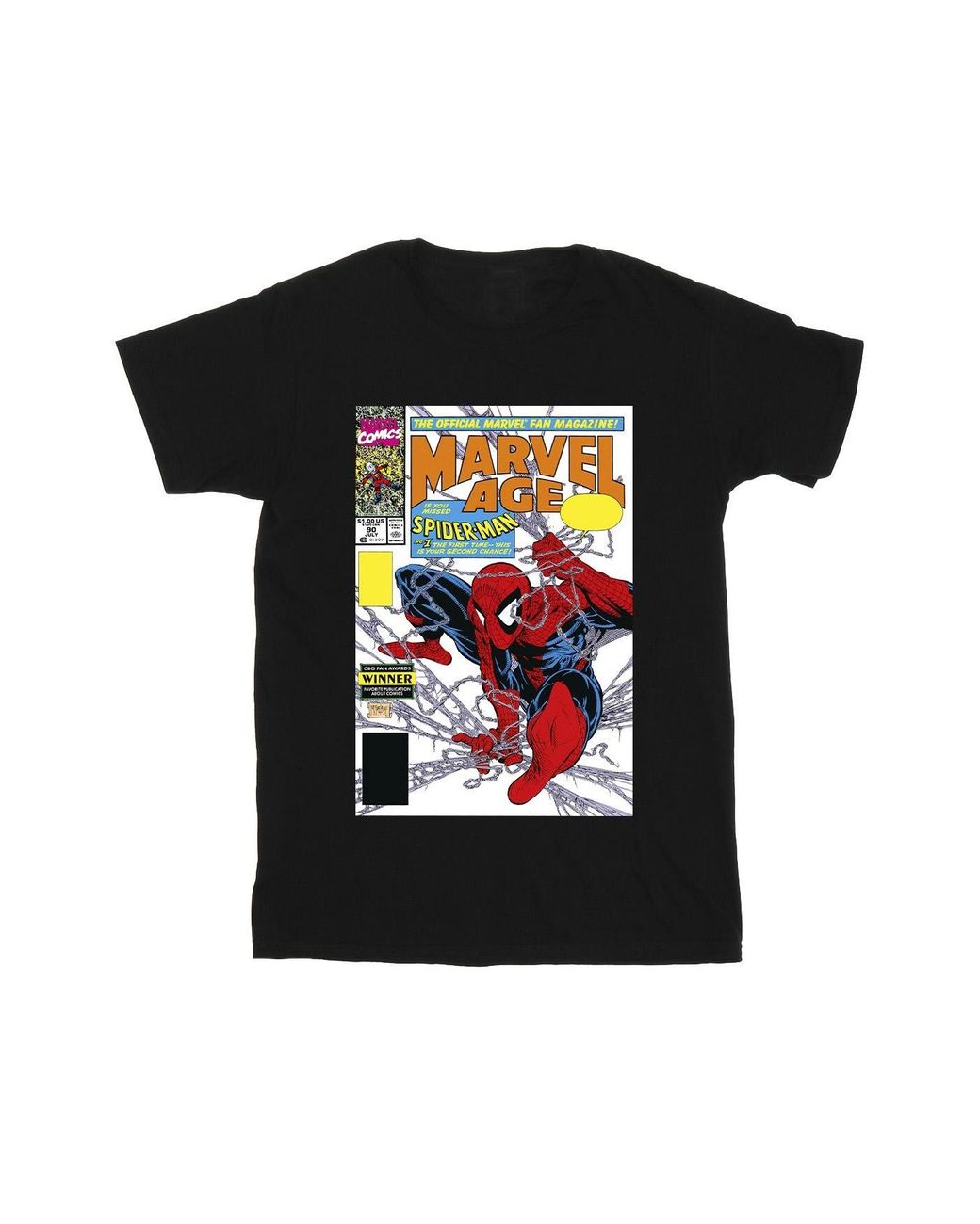 Marvel Black Spider- Age Comic Cover T-Shirt Cotton for men