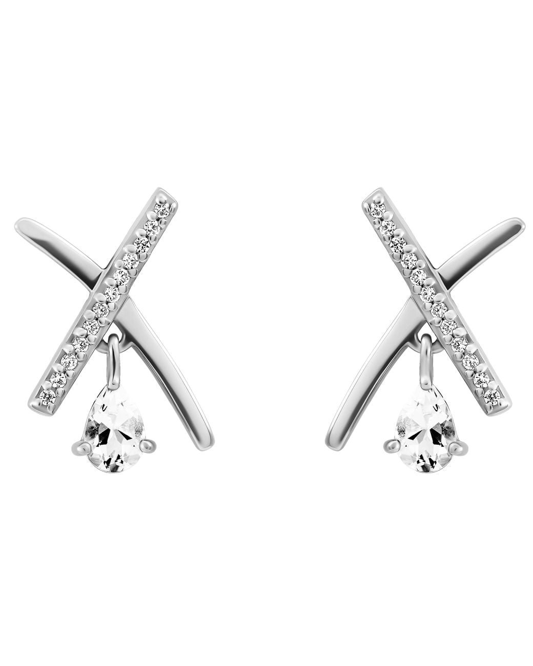 Orphelia Metallic 'Charlotte' 925 Sterling Drop Earrings